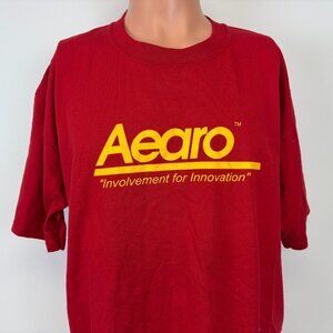 Vintage 90s Aearo Technologies T Shirt Mens Size XL Red Logo